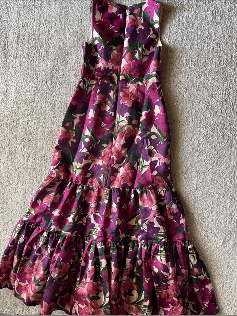 ✨NEW✨SACHIN BABI Rori Floral Tiered Gown in CASA BLANC Mikado Maxi Dress - Picture 7 of 11